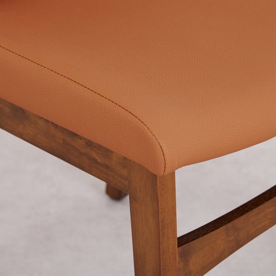 Falcon Ceramic Top 6-Seater Dining Set with Chairs - White and Brown