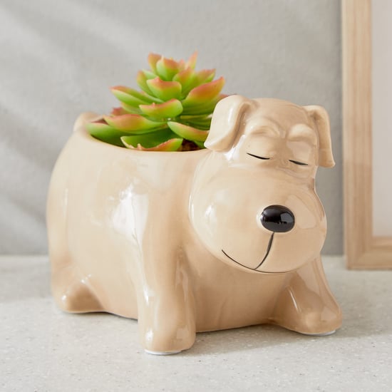 Gloria Seasons Ceramic Dog Planter