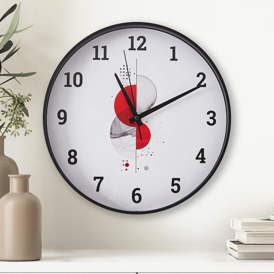 Casablanca Glass Printed Wall Clock - 31.5cm