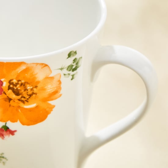 Mandarin Harvey Set of 3 Bone China Printed Coffee Mugs - 340ml