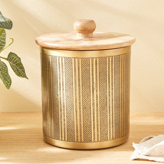 Mirage Frasco Metal Canister with Wooden Lid - 500ml