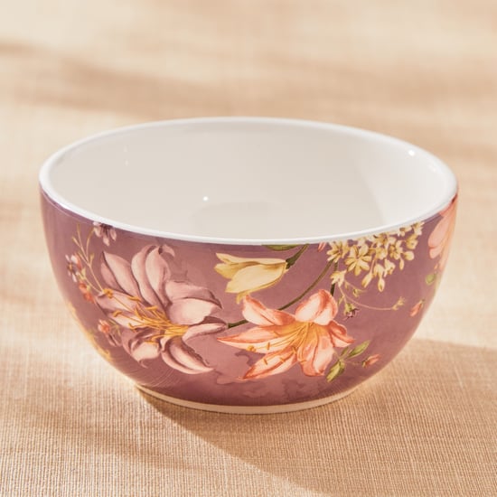 Moksha Lily Ironstone Printed Cereal Bowl - 750ml