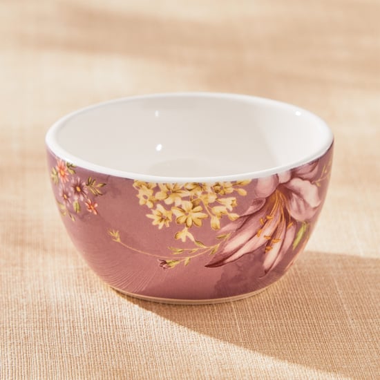 Moksha Lily Ironstone Printed Katori - 250ml