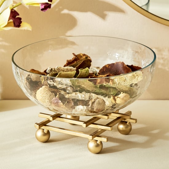 Splendid Gold Rush Cady Glass Decorative Bowl