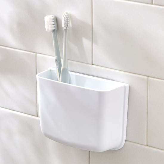 Orion Medallion Polypropylene Adhesive Toothbrush Holder