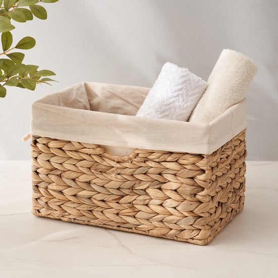 Regan Juvale Water Hyacinth Storage Box with Liner