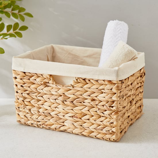 Regan Juvale Water Hyacinth Storage Box with Liner