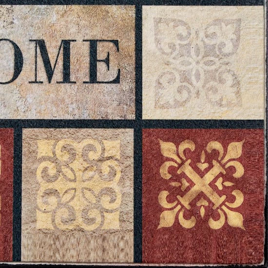 Corsica Eco Vogue Rubber Printed Anti-Slip Doormat - 60x40cm
