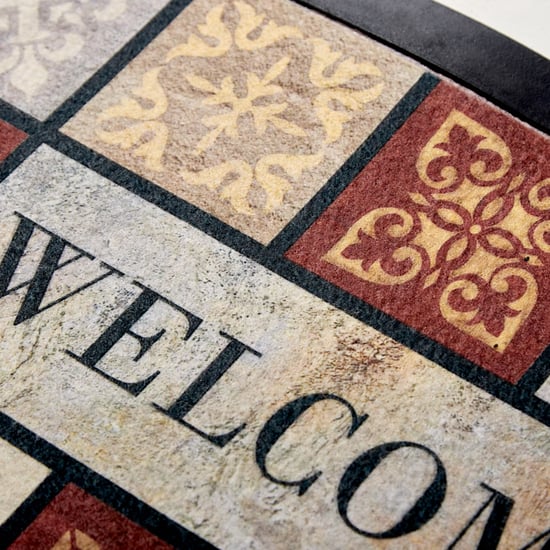 Corsica Eco Vogue Rubber Printed Anti-Slip Doormat - 60x40cm