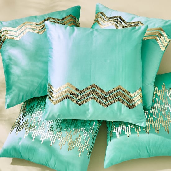 Corsica Gleam Set of 5 Embellished Cushion Covers - 40x40cm