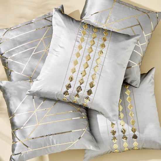 Corsica Gleam Set of 5 Embellished Cushion Covers - 40x40cm