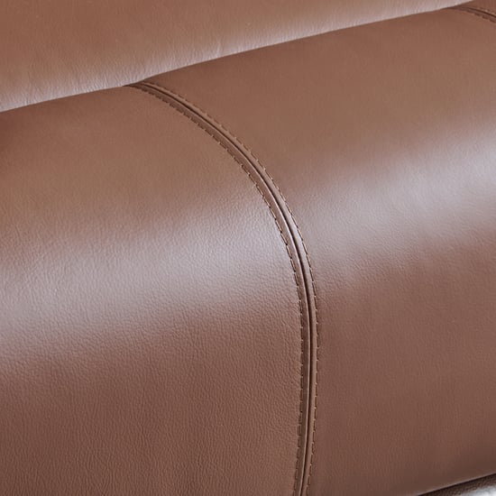 Torino Half Leather 3-Seater Recliner Set - Brown