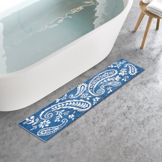 Mekong Paisley Printed Anti-Slip Bath Runner - 130x45cm