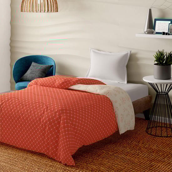 PORTICO Melange Cotton Printed Single Duvet Cover