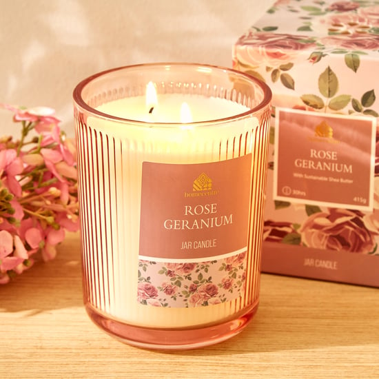 Utopia Rose Geranium Scented Jar Candle