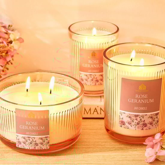 Utopia Rose Geranium Scented Jar Candle