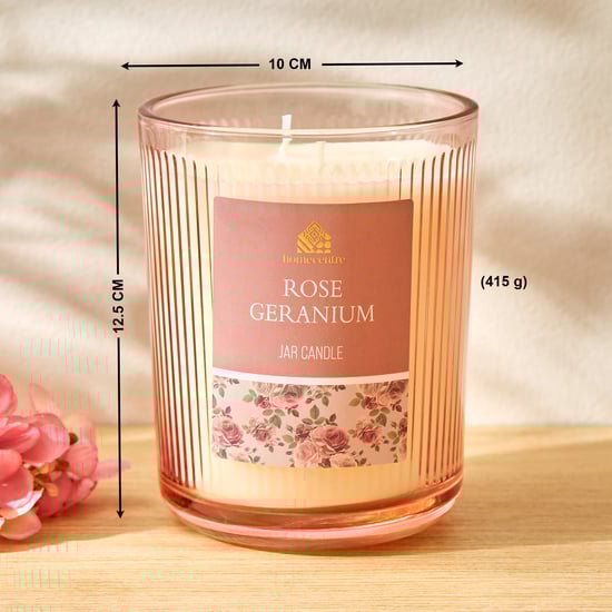 Utopia Rose Geranium Scented Jar Candle