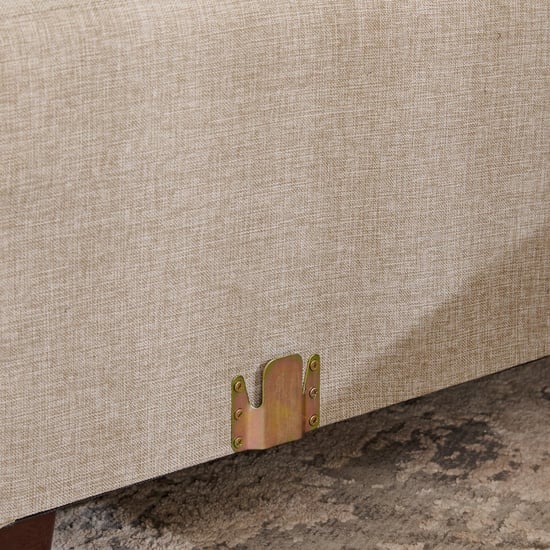 Berry Fabric 6-Seater Corner Sofa - Beige