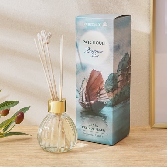 Redolence Glass Borneo Bliss Patchouli Reed Diffuser Set