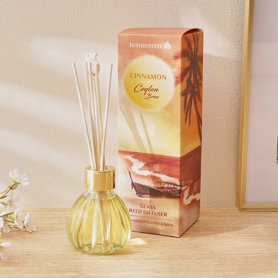 Redolence Glass Ceylon Brew Cinnamon Reed Diffuser Set