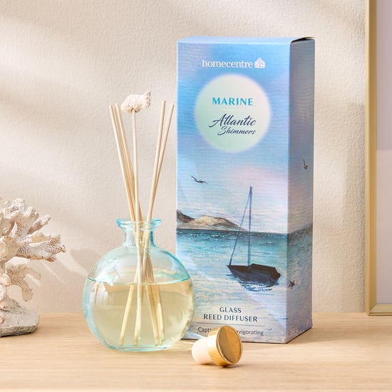 Redolence Glass Atlantic Shimmers Marine Reed Diffuser Set