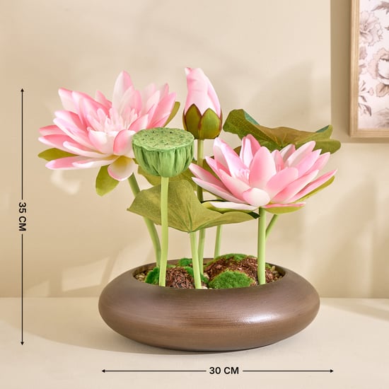 Gloria Artificial Lotus Potted Plant
