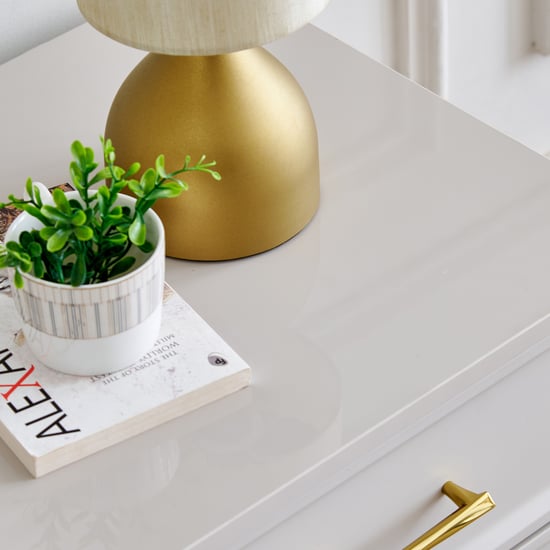 Stellar Bedside Table with Drawers - Grey