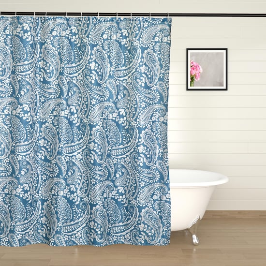 Mekong Kalmyk Paisley Print Shower Curtain with Rings - 180x180cm