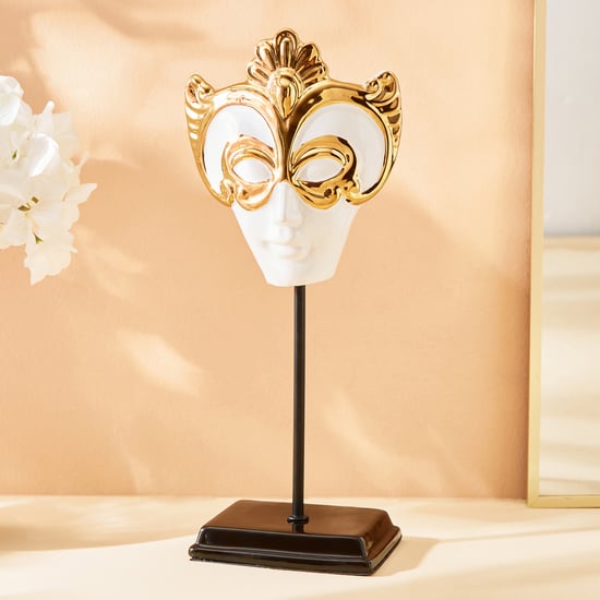 Brighton Ceramic Masquerade Mask Face Table Accent | Multicolour