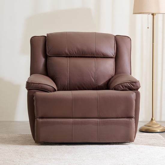 Torino Half Leather 3+1+1 Seater Electric Recliner Set - Brown