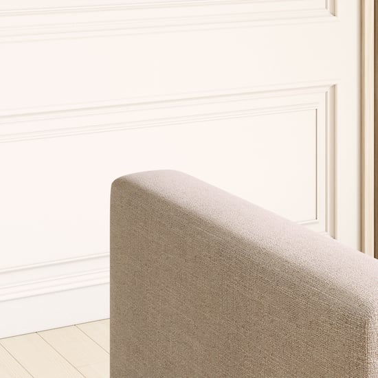 Wells Fabric 2-Seater Sofa with Cushions - Beige