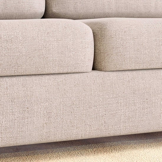 Wells Fabric 5-Seater Corner Sofa - Beige