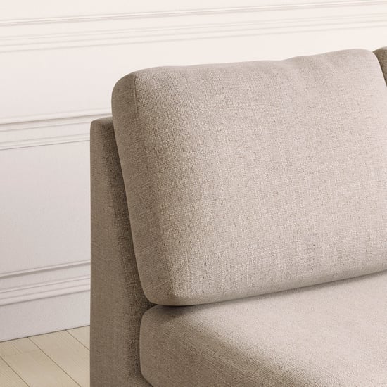 Wells Fabric 5-Seater Corner Sofa - Beige