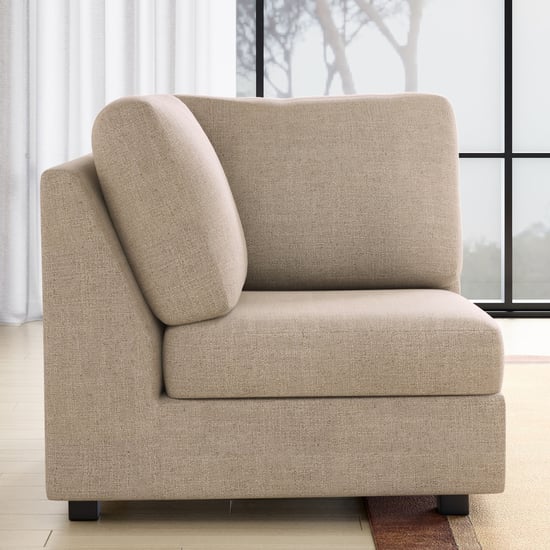 Wells Fabric 5-Seater Corner Sofa - Beige