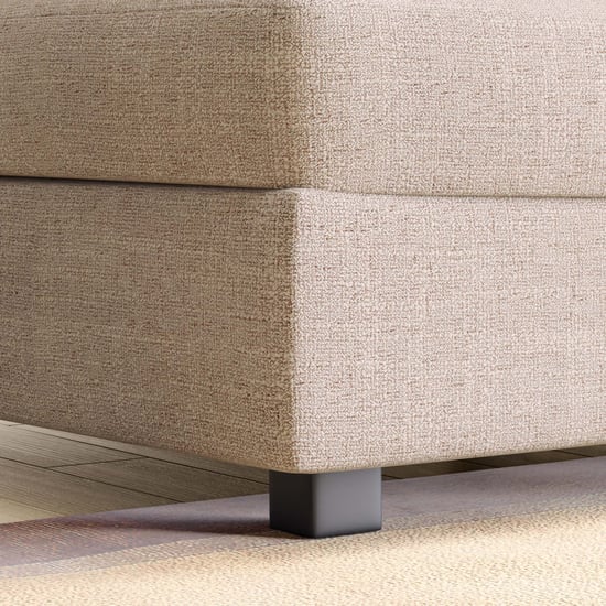 Wells Fabric 5-Seater Corner Sofa - Beige