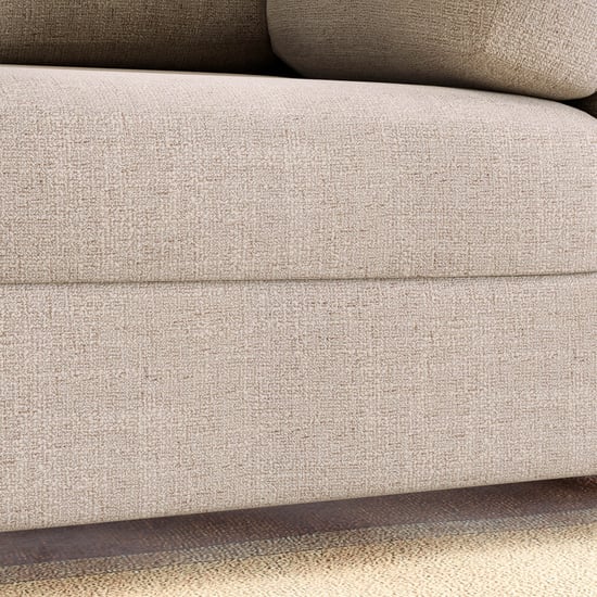 Wells Fabric 5-Seater Corner Sofa - Beige