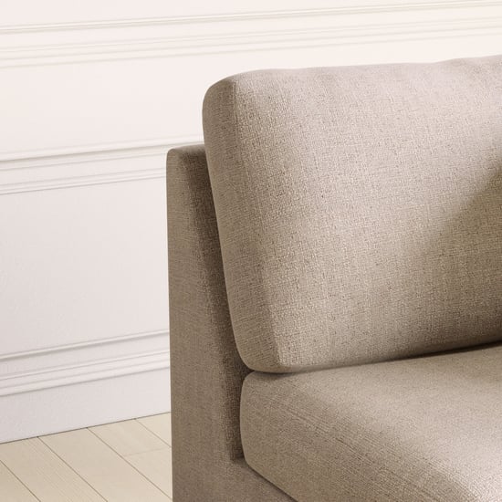 Wells Fabric 5-Seater Corner Sofa - Beige