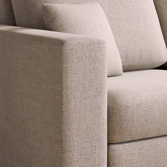 Wells Fabric 5-Seater Corner Sofa - Beige