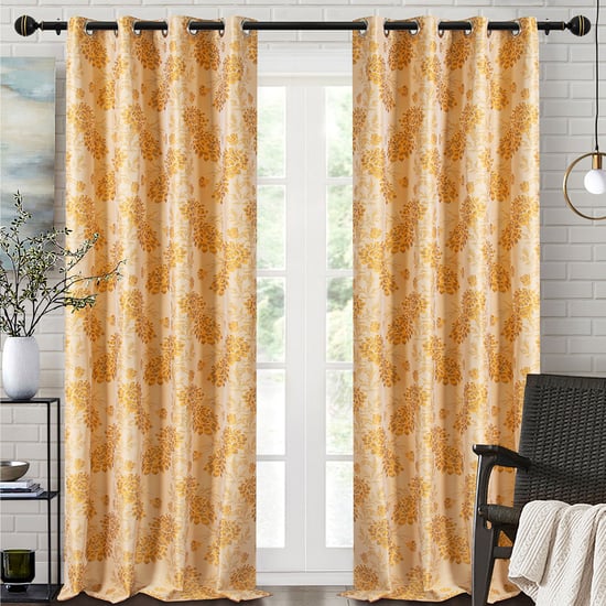 DECO WINDOW Ribbed 1Pc Extendable Curtain Rod - 25mm, Ivory 36-66