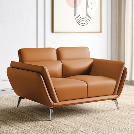 Marcello Half Leather 2-Seater Sofa - Customized Sofa