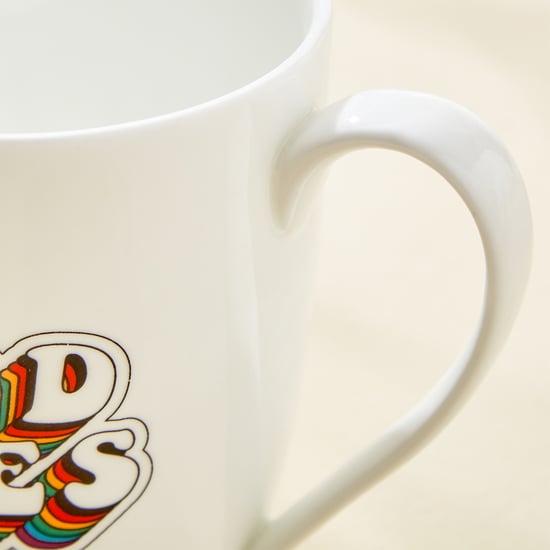 Fido Sip & Inspire Bone China Good Vibes Print Coffee Mug - 340ml