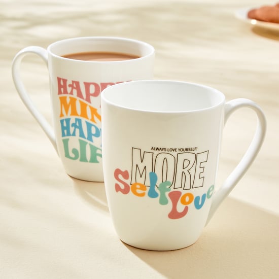 Fido Sip & Inspire Bone China Printed Coffee Mug - 340ml