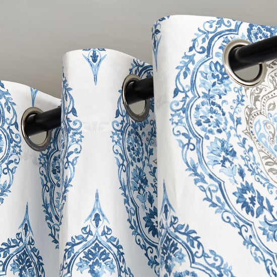 Saddle Husk Set of 2 Printed Light-Filtering Door Curtains
