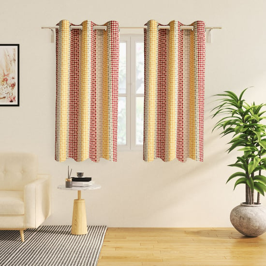 Saddle Legion Set of 2 Printed Light-Filtering Window Curtains