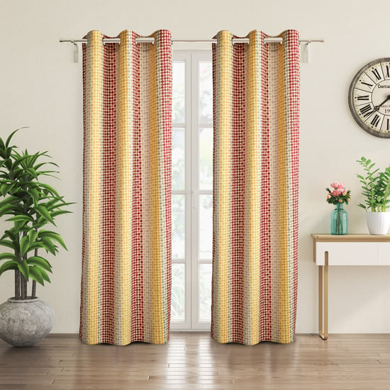 Saddle Legion Set of 2 Printed Light-Filtering Door Curtains