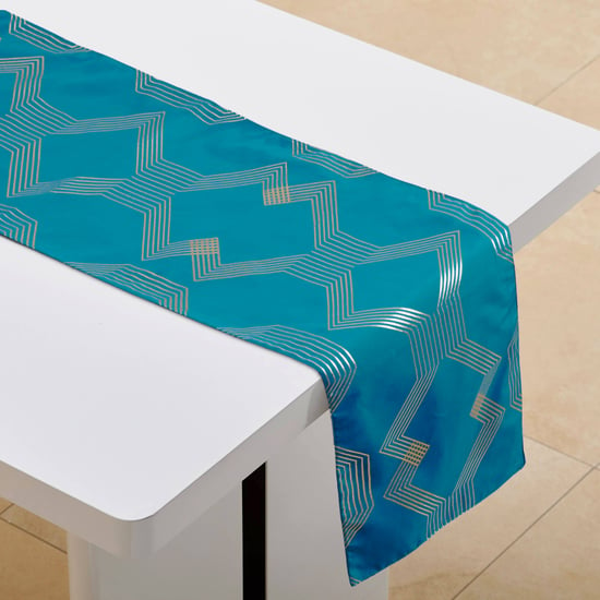 Corsica Gleam Foil Print Table Runner