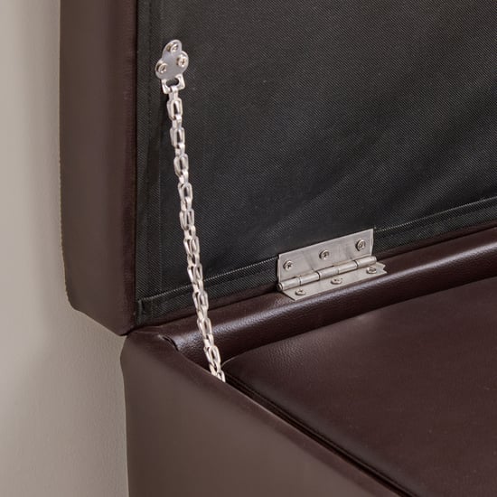 Colombia Set of 4 Faux Leather Storage Bench - Brown