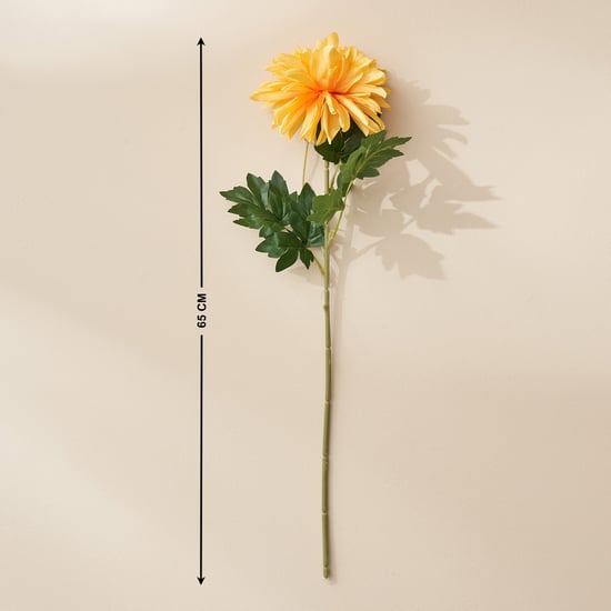 Festoon Flaxen Artificial Dahlia Flower Stick - 65cm