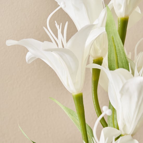 Festoon Ivory Artificial Japanese Lily Flower Stick - 70cm