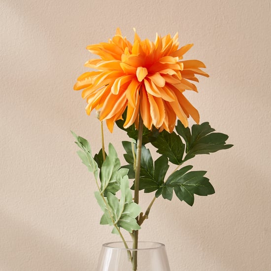 Festoon Ochre Artificial Dahlia Flower Stick - 65cm